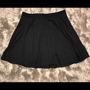 Solid Black Circle Skirt